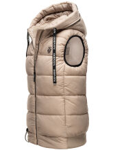 Navahoo Kassidy Damen Übergangs Weste Steppweste Taupe 3XL - Gr. 46