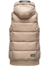 Navahoo Kassidy Damen Übergangs Weste Steppweste Taupe 3XL - Gr. 46