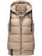Navahoo Kassidy Damen Übergangs Weste Steppweste Taupe 3XL - Gr. 46