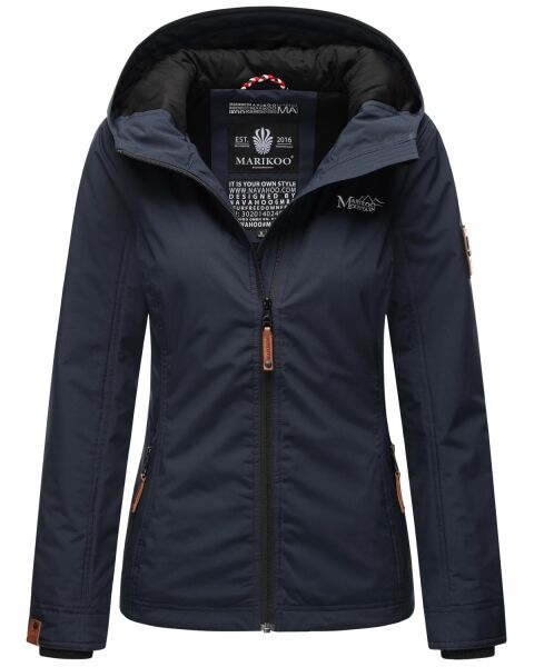Marikoo Brombeere Damen Übergangsjacke Frühlings Jacke Navy-Gr.L