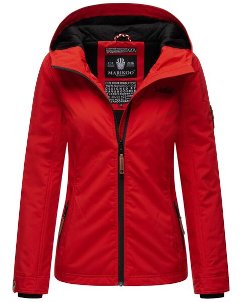 Marikoo Brombeere Damen Übergangsjacke Frühlings Jacke Rot-Gr.XS