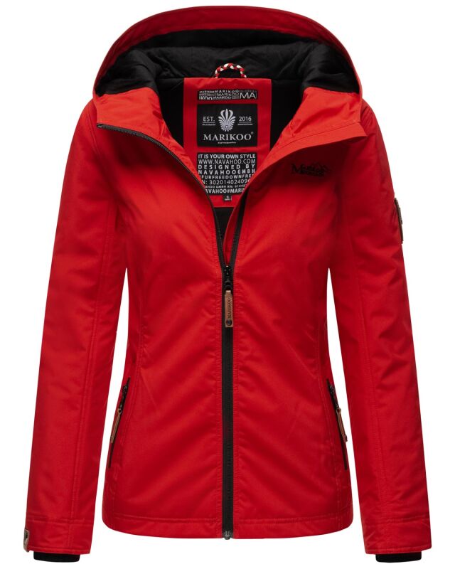 Marikoo Brombeere Damen Übergangsjacke Frühlings Jacke Rot-Gr.L