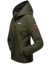 Marikoo Brombeere Damen Übergangsjacke Frühlings Jacke Olive-Gr.XXL