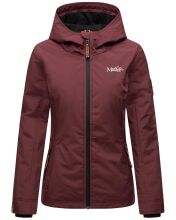 Marikoo Brombeere Damen &Uuml;bergangsjacke Fr&uuml;hlings Jacke Weinrot-Gr.M