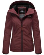 Marikoo Brombeere Damen &Uuml;bergangsjacke Fr&uuml;hlings Jacke Weinrot-Gr.L