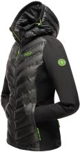 Navahoo Nimm mich mit Womens Fleece Hybrid Jacket Trekking Schwarz-Gr.S