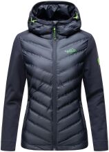 Navahoo Nimm mich mit Damen Fleece Hybrid Jacke Trekking Wanderjacke Navy-Gr.M