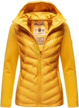 Navahoo Nimm mich mit Damen Fleece Hybrid Jacke Trekking Wanderjacke Gelb-Gr.S