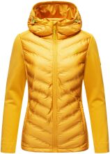 Navahoo Nimm mich mit Damen Fleece Hybrid Jacke Trekking Wanderjacke Gelb-Gr.S