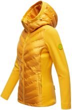 Navahoo Nimm mich mit Damen Fleece Hybrid Jacke Trekking Wanderjacke Gelb-Gr.S