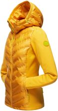 Navahoo Nimm mich mit Damen Fleece Hybrid Jacke Trekking Wanderjacke Gelb-Gr.S