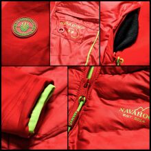 Navahoo Nimm mich mit Damen Fleece Hybrid Jacke Trekking Wanderjacke Rot-Gr.S