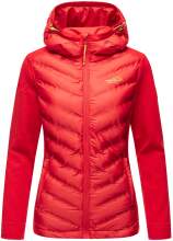 Navahoo Nimm mich mit Damen Fleece Hybrid Jacke Trekking Wanderjacke Rot-Gr.XL