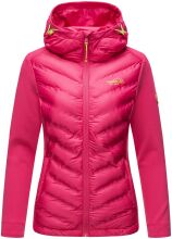 Navahoo Nimm mich mit Damen Fleece Hybrid Jacke Trekking Wanderjacke Pink-Gr.S