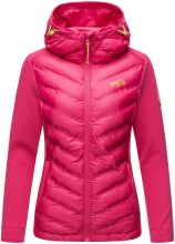 Navahoo Nimm mich mit Damen Fleece Hybrid Jacke Trekking Wanderjacke Pink-Gr.M