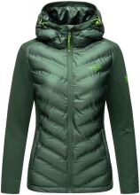 Navahoo Nimm mich mit Womens Fleece Hybrid Jacket Trekking Dunkelgrün-Gr.M