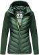 Navahoo Nimm mich mit Damen Fleece Hybrid Jacke Trekking Wanderjacke Dunkelgrün-Gr.M