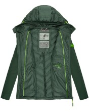 Navahoo Nimm mich mit Womens Fleece Hybrid Jacket Trekking Dunkelgrün-Gr.L
