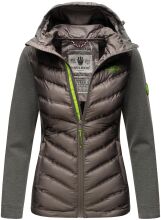 Navahoo Nimm mich mit Damen Fleece Hybrid Jacke Trekking Wanderjacke Dunkelgrau-Gr.S