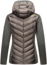 Navahoo Nimm mich mit Damen Fleece Hybrid Jacke Trekking Wanderjacke Dunkelgrau-Gr.S