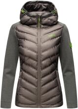 Navahoo Nimm mich mit Damen Fleece Hybrid Jacke Trekking Wanderjacke Dunkelgrau-Gr.M