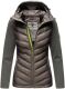 Navahoo Nimm mich mit Damen Fleece Hybrid Jacke Trekking Wanderjacke Dunkelgrau-Gr.M