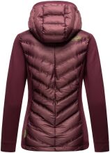Navahoo Nimm mich mit Damen Fleece Hybrid Jacke Trekking Wanderjacke Aubergine-Gr.XS