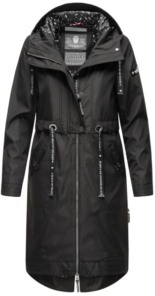 Navahoo Josinaa ladies spring jacket light coat with hood - Black-Gr.S