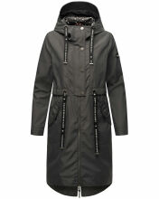 Navahoo Josinaa ladies spring jacket light coat with hood - Anthracite-Gr.XS