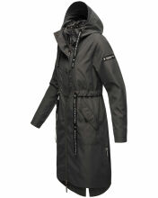 Navahoo Josinaa ladies spring jacket light coat with hood - Anthracite-Gr.XS