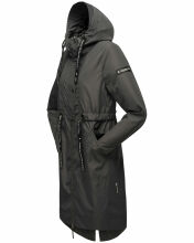 Navahoo Josinaa ladies spring jacket light coat with hood - Anthracite-Gr.XS