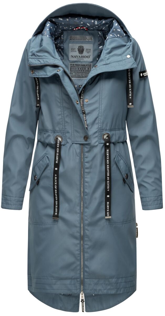 Navahoo Josinaa lange, lichte overgangsparka met capuchon voor dames, beige, S Navahoo Josinaa lange, lichte overgangsparka met capuchon voor dames, beige, S