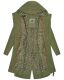 Navahoo Josinaa Damen Übergangs Mantel Olive-Gr.XS