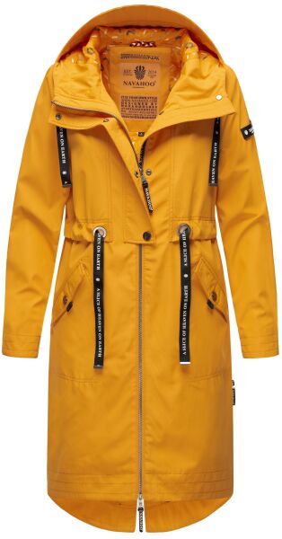 Navahoo Josinaa ladies spring jacket light coat with hood - Yellow-Gr.XS