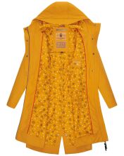 Navahoo Josinaa ladies spring jacket light coat with hood - Yellow-Gr.XS