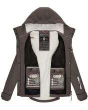 Marikoo Kleine Zicke Damen Softshell Fr&uuml;hling &Uuml;bergangs Jacke Anthrazit-Gr.M