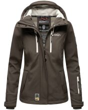 Marikoo Kleine Zicke Damen Softshell Fr&uuml;hling &Uuml;bergangs Jacke Anthrazit-Gr.L