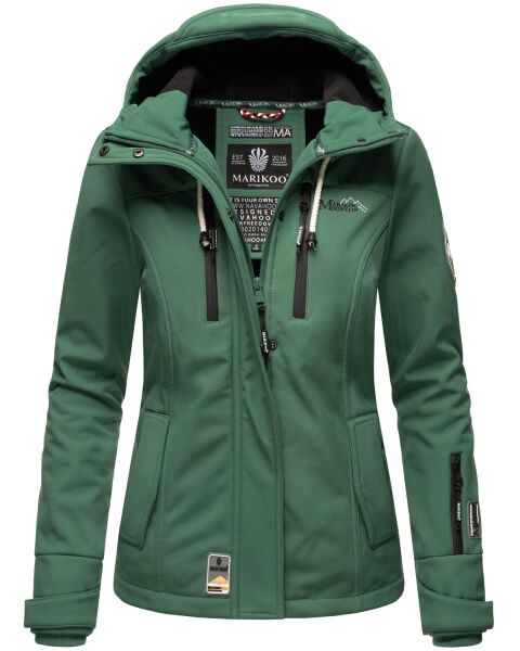 Marikoo Kleinezicke Damen Softshell Jacke Dus.Grün-Gr.XS