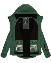 Marikoo Kleinezicke Damen Softshell Jacke Dus.Gr&uuml;n-Gr.XL