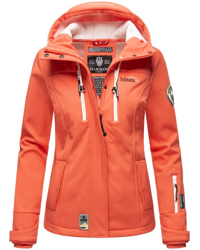 Marikoo Kleinezicke Damen Softshell Jacke Coral-Gr.M