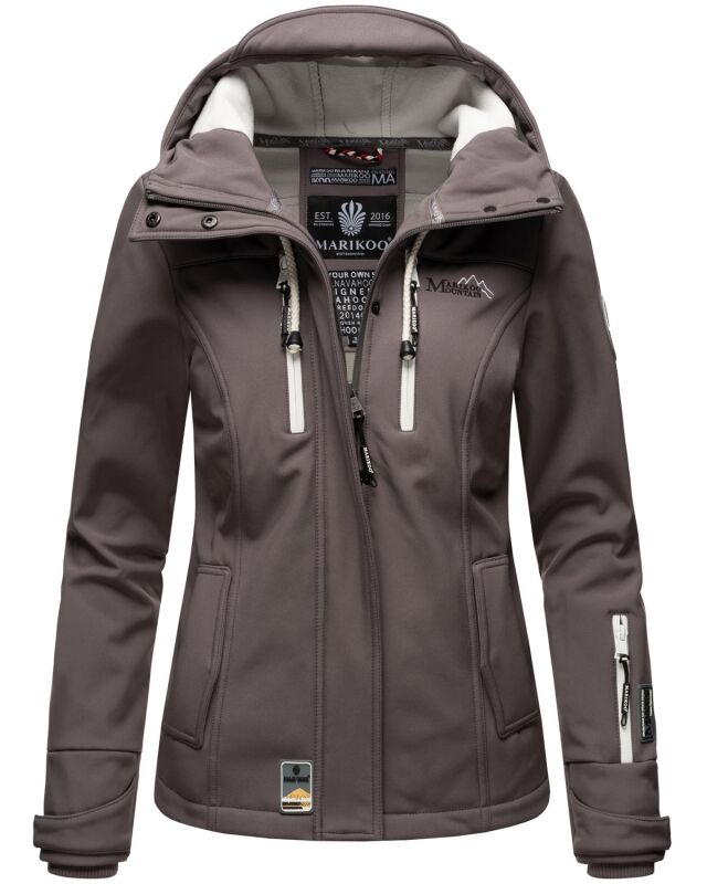 Marikoo Kleinezicke Damen Softshell Jacke Grau-Gr.M