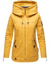 Navahoo Wekoo Damen Übergangsjacke mit Kapuze Senfgelb Größe XS - Gr. 34