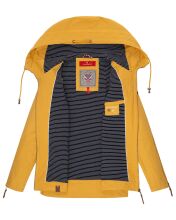 Navahoo Wekoo Damen Übergangsjacke mit Kapuze Senfgelb Größe XS - Gr. 34