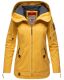 Navahoo Wekoo Damen Übergangsjacke mit Kapuze Senfgelb Größe XS - Gr. 34