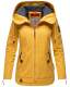 Navahoo Wekoo ladies spring jacket with hood - Mustard Yellow-Gr.XL