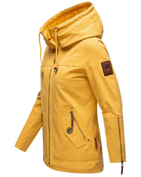 Navahoo Wekoo ladies spring jacket with hood - Mustard Yellow-MD-Gr.XS