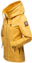 Navahoo Wekoo Damen Übergangsjacke mit Kapuze Senfgelb Muster Größe XS - Gr. 34