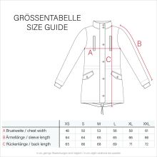 Navahoo Wekoo Damen Übergangsjacke mit Kapuze Senfgelb Muster Größe XS - Gr. 34