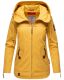 Navahoo Wekoo Damen Übergangsjacke mit Kapuze Senfgelb Muster Größe XS - Gr. 34