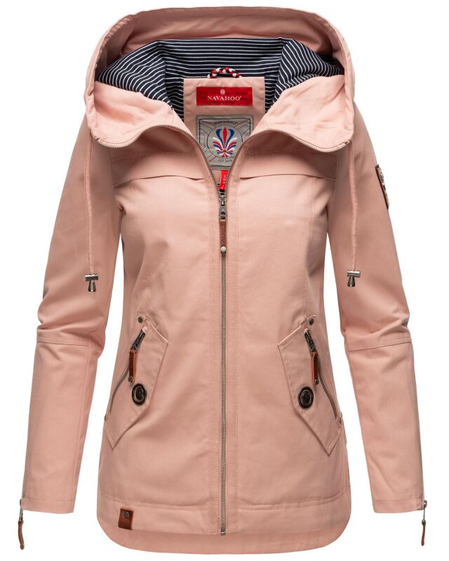 Navahoo Wekoo Damen &Uuml;bergangsjacke mit Kapuze Light Rose Gr&ouml;&szlig;e S - Gr. 36